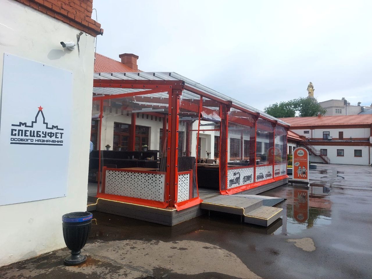 ПВХ шторы для летней террасы кафе в Льгове